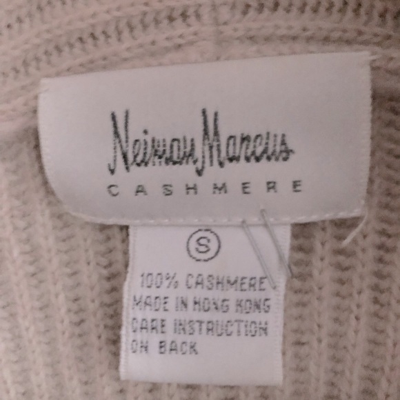 NEIMAN MARCUS cozy cashmere oatmeal belted cardigan sweater PREMIUM QUALITY sz S - Picture 8 of 8